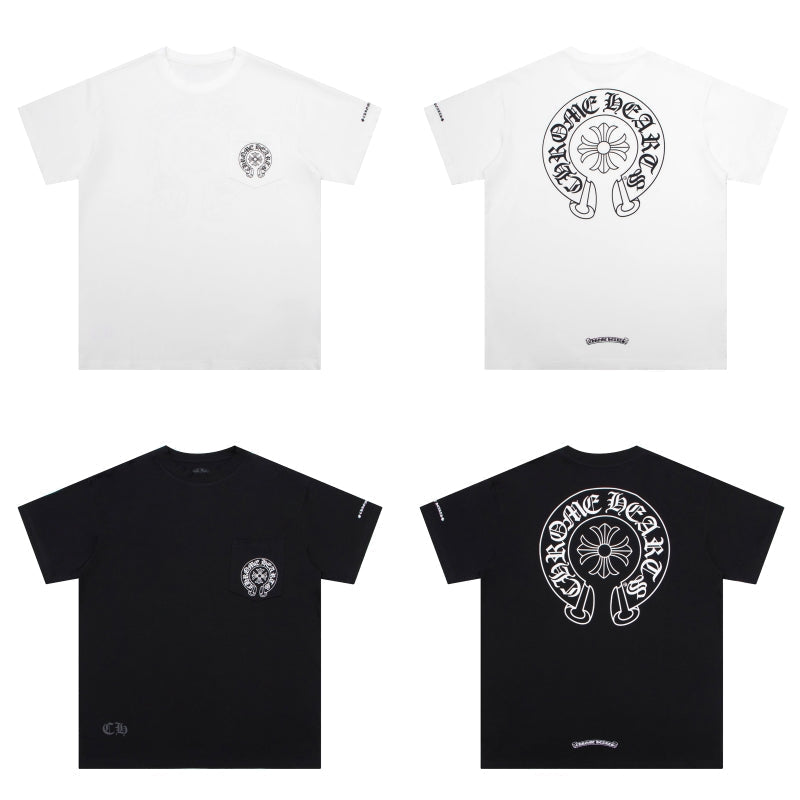 Chrome Hearts Horse Shoe Logo Pocket T-Shirt K6013 – SUITUAI