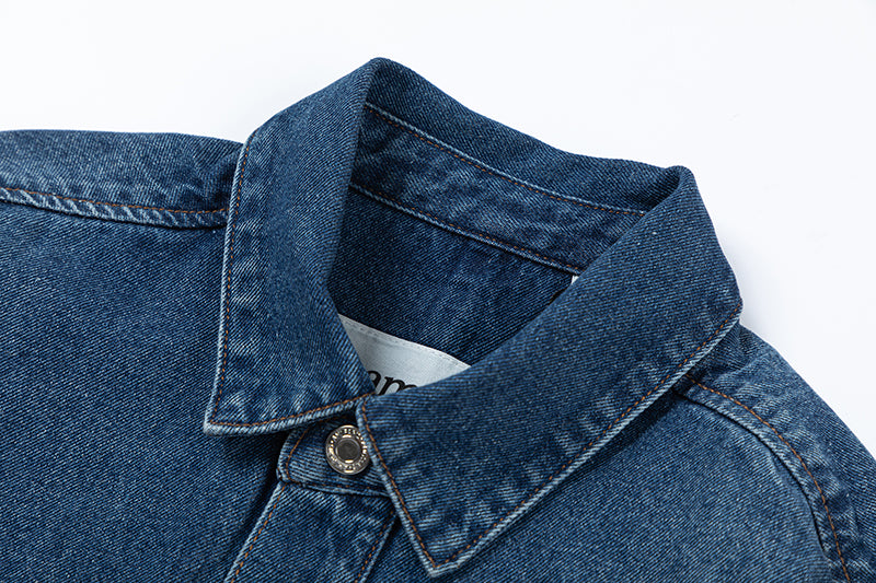 Ami 3D Embossed Heart Denim Jacket 835