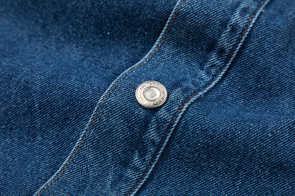 Ami Metal Heart Embellished Denim Jacket 834